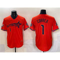 Houston Astros #1 Carlos Correa Orange AmberGomez 2025 City Connect With Texas Patch Limited Stitched Jersey