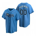 Custom Tampa Bay Rays Light Blue AmberGomez Stitched Cool Base Jersey