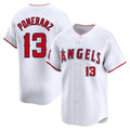 Los Angeles Angels #13 Drew Pomeranz Player White AmberGomez Limited Home Stitched Jerseys
