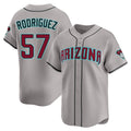 Arizona Diamondbacks #57 Eduardo Rodriguez Player Gray AmberGomez Road Limited Home Game Stitched Jerseys