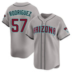 Arizona Diamondbacks #57 Eduardo Rodriguez Player Gray AmberGomez Road Limited Home Game Stitched Jerseys