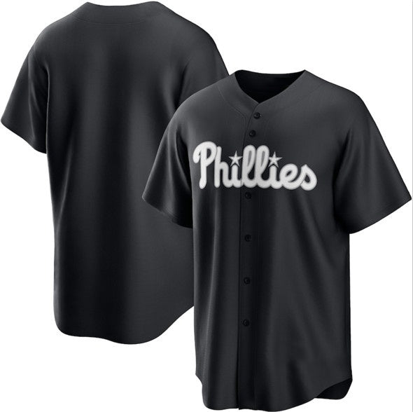 Philadelphia Phillies Blank Black AmberGomez Lights Out Limited Stitched Jersey