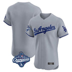 Los Angeles Dodgers Blank Player Gray AmberGomez Limited Elite Home World Series Meet Stitched Jerseys