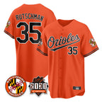 Baltimore Orioles #35 Adley Rutschman Player Orange AmberGomez 30th Anniversary of 2131 Home Game Stitched Jerseys