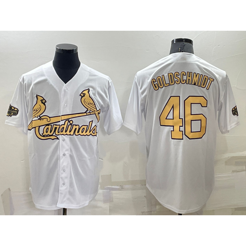 St. Louis Cardinals #46 Paul Goldschmidt White AmberGomez 2022 All Star Stitched Cool Base Jersey