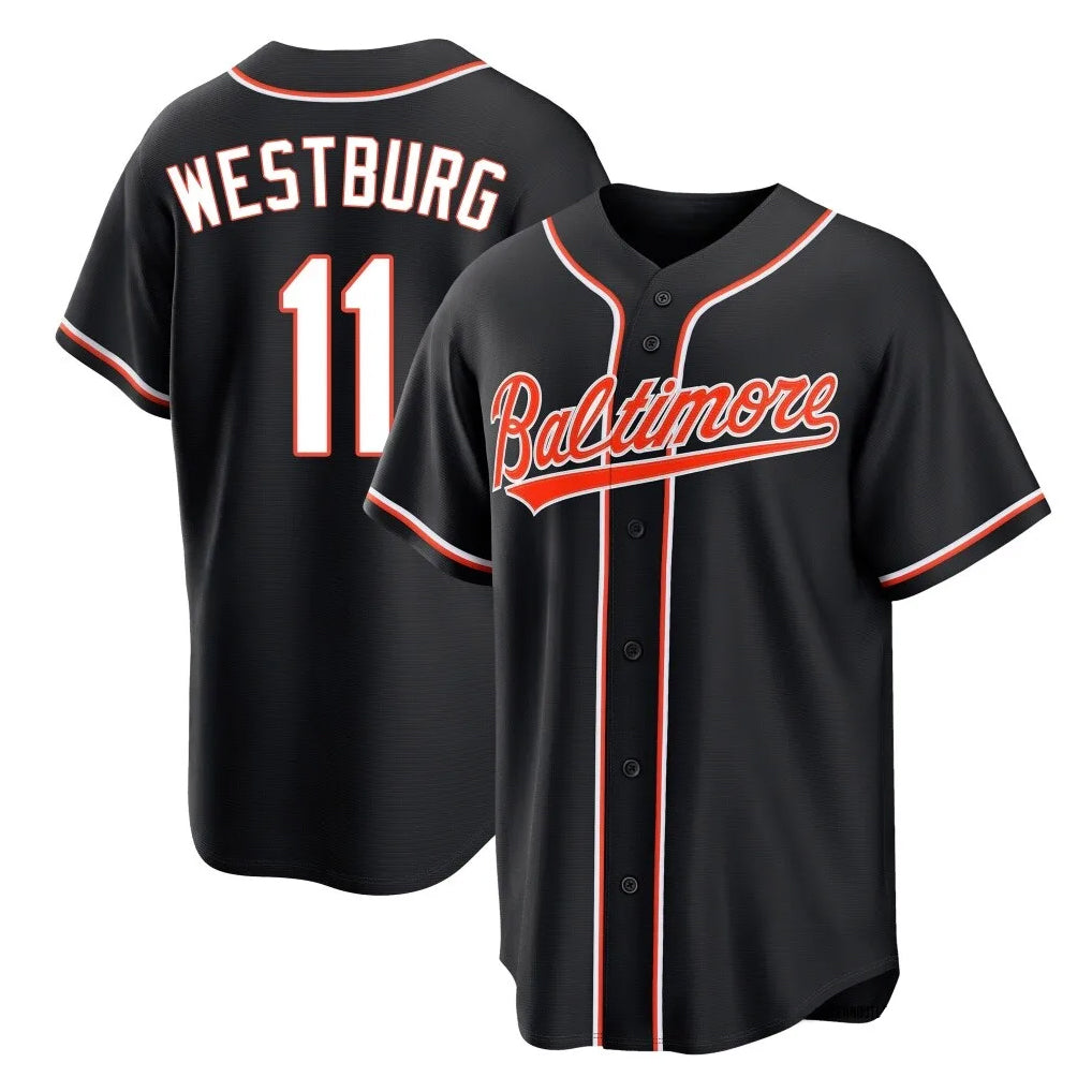 Baltimore Orioles #11 Jordan Westburg Player Black AmberGomez Out Home Game Stitched Jerseys