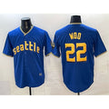 Seattle Mariners #22 Bryan Woo Royal AmberGomez 2025 Limited Stitched jersey
