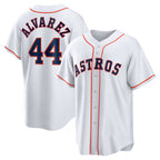 Houston Astros #44 Yordan ¨¢lvarez White AmberGomez Home Replica Player Jersey