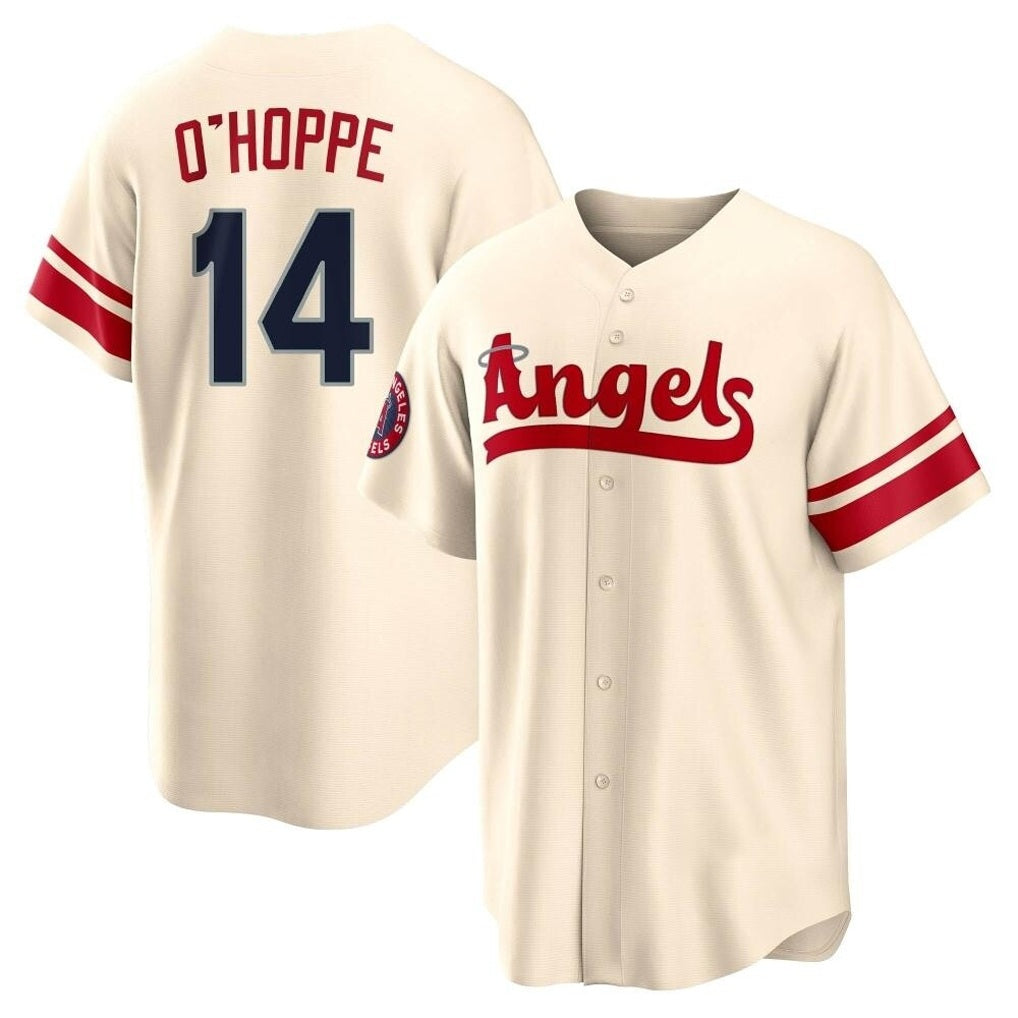 Los Angeles Angels #14 Logan O'Hoppe Player Cream AmberGomez City Connect Home Stitched Jerseys