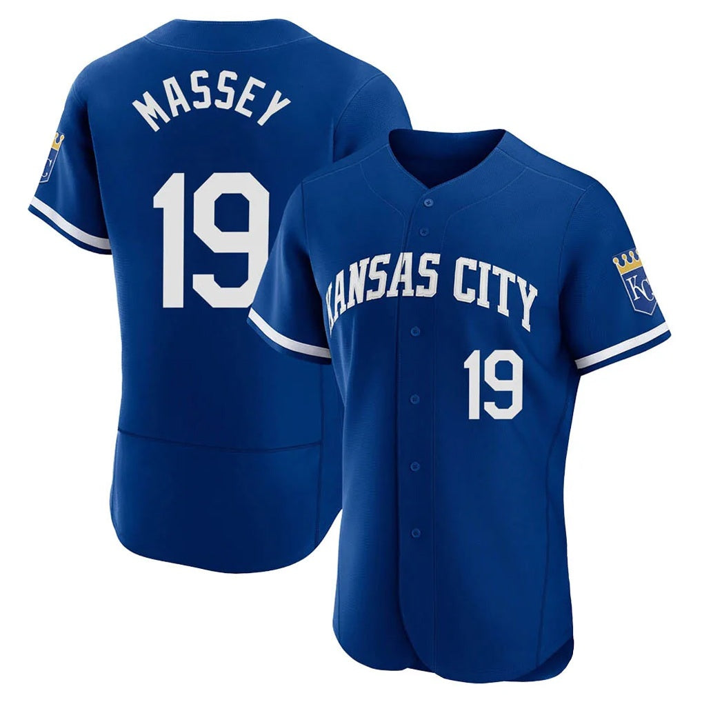 Kansas City Royals #19 Michael Massey Player Royal AmberGomez City Connect Limited Elite Home Game Stitched Jerseys