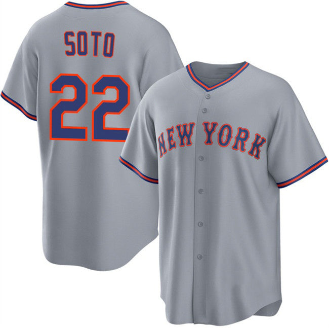 New York Mets #22 Juan Soto Gray AmberGomez 2025 Limited Stitched Jersey