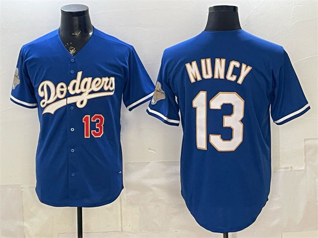 Los Angeles Dodgers #13 Max Muncy Royal AmberGomez 2026 Alternate Gold Collection Stadium Stitched Jersey