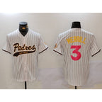 San Diego Padres #3 Jackson Merrill white AmberGomez Cool Base Stitched Jersey 2