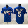 Los Angeles Dodgers #5 Freddie Freeman Royal AmberGomez Limited Stitched Jersey