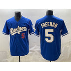 Los Angeles Dodgers #5 Freddie Freeman Royal AmberGomez Limited Stitched Jersey