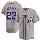 Colorado Rockies #23 Kris Bryant Player Gray AmberGomez Limited Home Stitched Jerseys