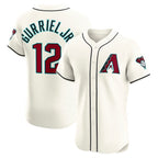 Arizona Diamondbacks #12 Lourdes Gurriel Jr. Cream AmberGomez Home Elite Jersey