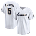 Houston Astros #5 Jeff Bagwell White AmberGomez Throwback Cooperstown Collection Limited Jersey