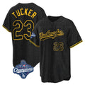 Los Angeles Dodgers #23 Kyle Tucker Player Black Gold AmberGomez World Series Meet Limited Home Stitched Jerseys