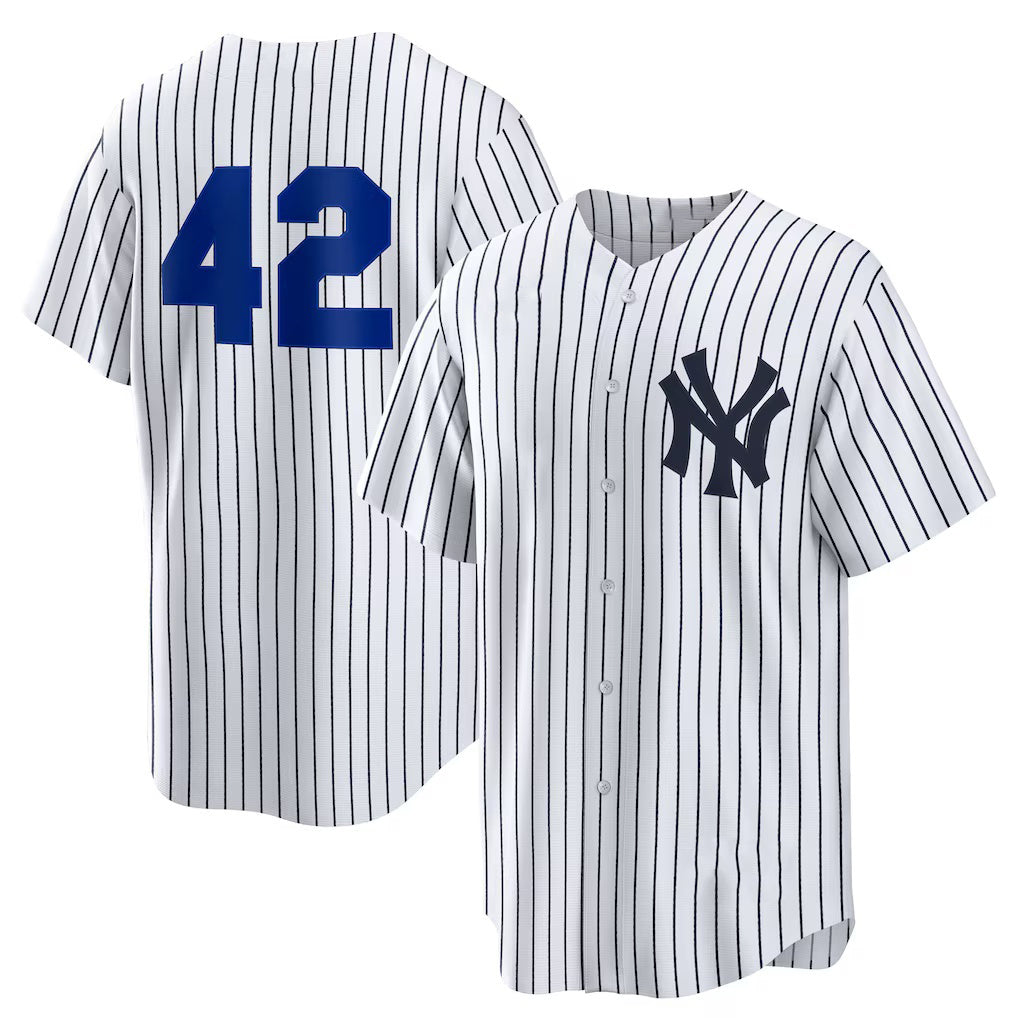 New York Yankees #42 Jackie Robinson White AmberGomez Home 2025 Day Replica Jersey