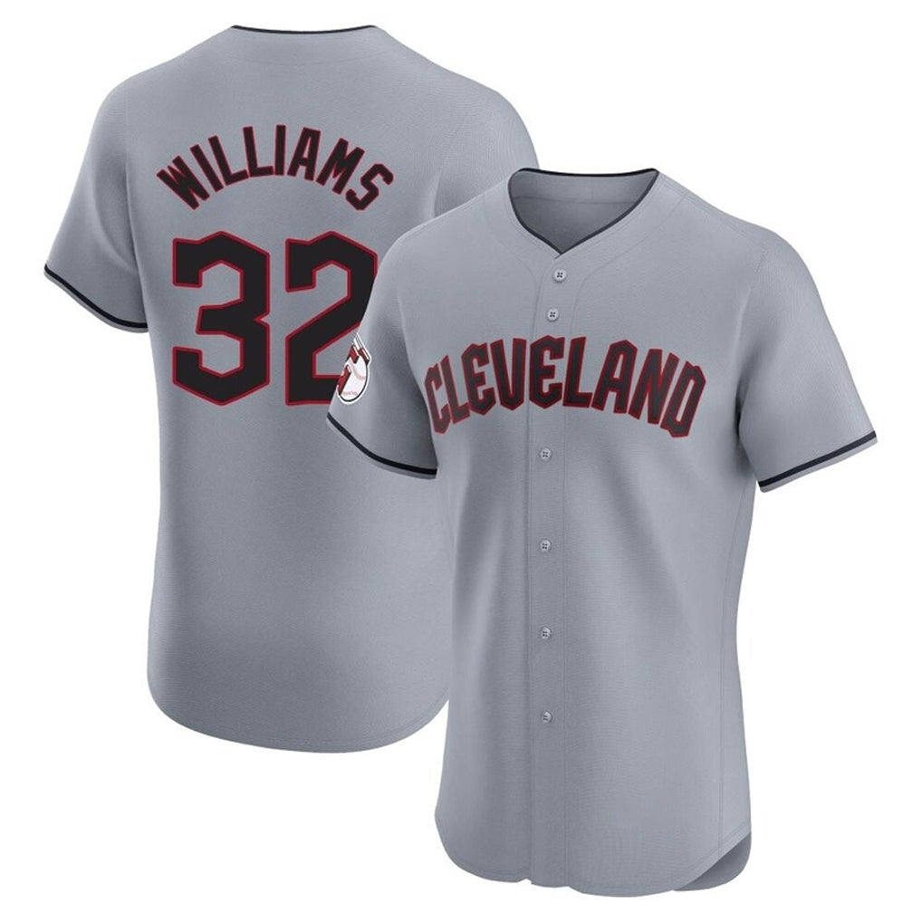 Cleveland Guardians #32 Gavin Williams Player Gray AmberGomez Road Limited Elite Home Stitched Jerseys