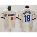 Los Angeles Dodgers #18 Yoshinobu Yamamoto Number Cream AmberGomez 2024 City Connect Limited Stitched Jerseys