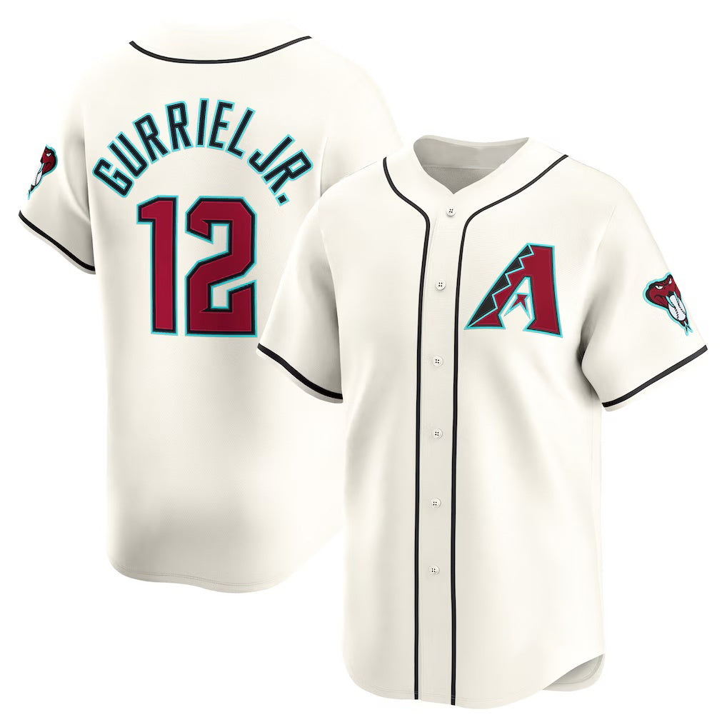 Arizona Diamondbacks #12 Lourdes Gurriel Jr. Cream AmberGomez Home Limited Player Jersey