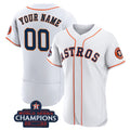 Custom Houston Astros Active Player White AmberGomez 2022 World Series Flex Base Stitched Jersey