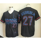 Toronto Blue Jays #27 Vladimir Guerrero Jr. Navy AmberGomez 2024 City Connect Limited Stitched Jersey