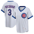 Chicago Cubs #3 Alex Bregman Player White AmberGomez T-shirt Cooperstown Collection Limited Stitched Jerseys