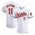 Baltimore Orioles #11 Jordan Westburg Player White AmberGomez Limited Elite Home Game Stitched Jerseys