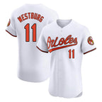 Baltimore Orioles #11 Jordan Westburg Player White AmberGomez Limited Elite Home Game Stitched Jerseys