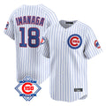 Chicago Cubs #18 Shota Imanaga Player White AmberGomez 150th Anniversary Limited Home Game Stitched Jerseys