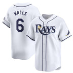Tampa Bay Rays #6 Taylor Walls White AmberGomez Home Limited Stitched Jersey