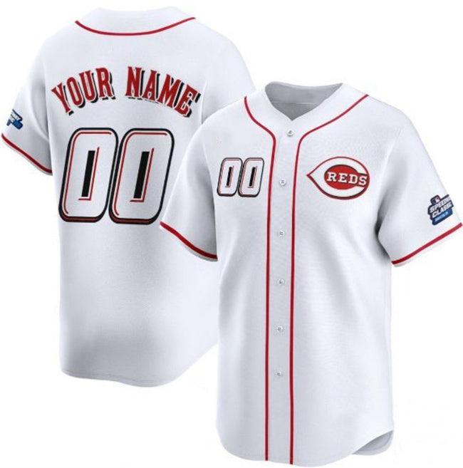 Custom Cincinnati Reds Active Player White AmberGomez 2025 Speedway Classic Home Limited Stitched Jersey