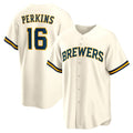 Milwaukee Brewers #16 Blake Perkins Cream AmberGomez Home Replica Jersey
