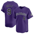 Colorado Rockies #9 Brenton Doyle Player Purple AmberGomez Limited Home Stitched Jerseys