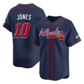 Atlanta Braves #10 Chipper Jones Player Navy AmberGomez 2025 Speedway Classic Home Game Stitched Jerseys