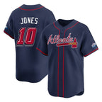 Atlanta Braves #10 Chipper Jones Player Navy AmberGomez 2025 Speedway Classic Home Game Stitched Jerseys