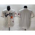 Houston Astros Blank Cream AmberGomez Cactus Jack Cool Base Jersey