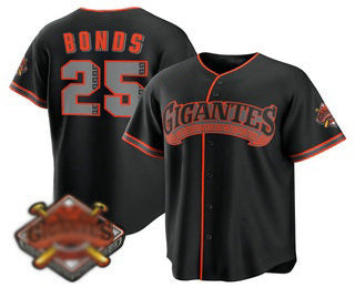 San Francisco Giants #25 Barry Bonds Black AmberGomez 2026 Alternate Stadium Stitched Jersey