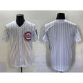 Chicago Cubs Blank White AmberGomez Pinstripe 2nd Alternate Limited Stitched Jersey