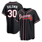 Atlanta Braves #30 Drake Baldwin Player Black AmberGomez Fashion Out Game Stitched Jerseys