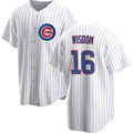 Chicago Cubs #16 Patrick Wisdom White AmberGomez Cool Base Stitched Jersey