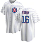 Chicago Cubs #16 Patrick Wisdom White AmberGomez Cool Base Stitched Jersey