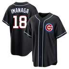 Chicago Cubs #18 Shota Imanaga Player Black AmberGomez Fashion Out Game Stitched Jerseys