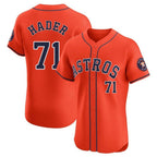 Houston Astros #71 Josh Hader Player Orange AmberGomez Home Limited Elite Stitched Jerseys