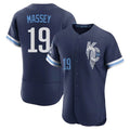 Kansas City Royals #19 Michael Massey Player Navy AmberGomez City Connect Limited Elite Home Stitched Jerseys