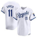 Kansas City Royals #11 Maikel Garcia Player White AmberGomez Alt Limited Home Stitched Jerseys