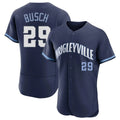 Chicago Cubs #29 Michael Busch Player Navy AmberGomez City Connect Limited Elite Home Stitched Jerseys